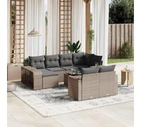 Ordellia Salon de Jardin modulable 11 pièces en résine tressée Grise, canapé Module extérieur avec Fauteuil Angle, Pouf, Banquette et Table en Verre pour terrasse Patio Lounge Confort intempérie