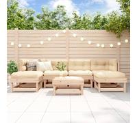 Ordellia Salon de jardin modulaire en pin massif de 7 pièces pour terrasse balcon non traité Charge maximale 110 kg par siège