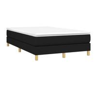 Ordellia Sommier à Lattes de lit avec Matelas Noir 120x190 cm Tissu Polyester, Cadre de lit Robuste, Matelas à Ressorts ensachés et surmatelas Mousse, mobilier Chambre Confortable et Durable
