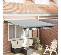 Ordellia Store auvent banne rétractable motorisé 3 x 2,5 m, Toile Polyester PU, Cadre Aluminium Anthracite et Blanc, Brise Vue pour terrasse Balcon Jardin Patio, Ombre et Protection