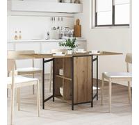 Ordellia Table à dîner rectangulaire Extensible 144 x 60 x 75 cm en Bois d'ingénierie pour Salle à Manger Cuisine Salon, Meuble modulable avec étagères intégrées pour Repas Convivial intérieur