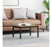 Ordellia Table Basse rectangulaire chêne Artisan en Bois d ingénierie et métal 70 x 50 x 36 cm pour Salon séjour appoint canapé guéridon Centre Industriel