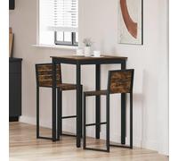 Ordellia Table de Bar Debout en Bois d'ingénierie avec Cadre en métal, Meuble modulable et Robuste pour Salle à Manger, Cuisine ou Espace de socialisation intérieur