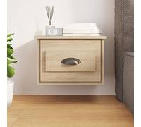 Ordellia Table de chevet murale flottante en chêne Sonoma - 41,5 x 36 x 28 cm - Avec tiroir - Robuste - Pour chambre à coucher, salon