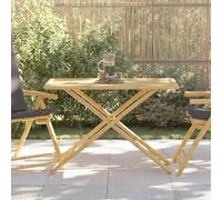Ordellia Table de jardin pliable en bambou - 110 x 55 x 75 cm - Pliable et résistante aux intempéries - Table d'appoint pour jardin, véranda, camping, pique-nique, jardin d'hiver
