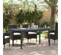 Ordellia Table de terrasse anthracite en acier revêtu par pulvérisation - 180 x 80 x 74 cm - Extensible - Résistant aux intempéries - Pour extérieur, balcon, jardin, véranda, pique-nique et camping