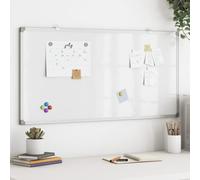 Ordellia Tableau blanc magnétique 100 x 50 cm en aluminium, tableau blanc de modération avec surface lisse, 1,7 cm d'épaisseur, pour bureau, école, conférence et présentation