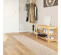 Ordellia Tapis Coureur MARSA Beige 50 x 400 cm, Polyester et PVC, antidérapant, Lavable en Machine, Poil Doux 3 mm, Absorption des bruits, Couloir, entrée, Chambre, intérieur Moderne