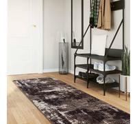 Ordellia Tapis de Couloir MARSA Noir 80 x 450 cm Polyester et PVC, Moquette Lavable en Machine, Poil Doux 3 mm, Dos antidérapant, intérieur Salon Chambre entrée Bureau, Absorption des bruits