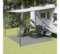 Ordellia Tapis de Tente Anthracite 3x3 m en Polyester Mousse PVC résistant UV, antidérapant, Facile à découper et Pliable idéal pour Camping, Caravane, intérieur ou extérieur, Protection Sol