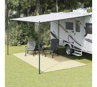 Ordellia Tapis de Tente crème 4x2,5 m Durable résistant aux UV, Facile à découper, pour Camping, Caravane et intérieur, Protection, stabilité et Confort en extérieur ou intérieur
