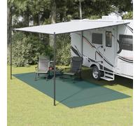 Ordellia Tapis de tente vert 6 x 2,5 m en maille polyester avec revêtement en mousse PVC, bâche de sol antidérapante pour tente, caravane et auvent, pliable pour camping, randonnée, extérieur