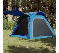Ordellia Tente de Camping familiale Bleu en Forme de dôme avec système à libération Rapide, moustiquaire, tarp, Arceau, pour randonnée, Plage, Montagne, Festival et Bivouac