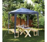 Ordellia Tente de réception 2x2 m Bleu avec Toit résistant aux UV et à l'eau, Structure en Fer Stable, idéale pour Outdoor, fêtes, événements familiaux ou Gatherings en Plein air, Facile à Monter