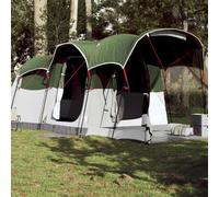 Ordellia Tente familiale tunnel pour 8 personnes - Vert - Imperméable - Avec entrée et raccord E - Polyester revêtu de polyuréthane - 610 x 244 x 198 cm - Coupe-vent - Légère - Idéale pour le camping