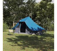 Ordellia Tente Tipi avec Toit Bleu 364 x 281 x 257 cm en Taffetas résistant pour Camping extérieur et activités familiales, adaptée aux Jardins, terrasses et Aventures en Plein air, Facile à Monter