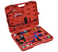 Ordellia Testeur de pression pour système de refroidissement et couvercle du radiateur, kit d'outils 28 pièces en plastique et alliage d'aluminium, plage de mesure de 0 à 30 psi pour réparation de