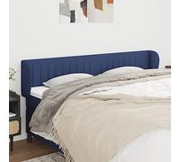 Ordellia Tête de lit avec Oreilles Bleu 163 x 23 x 78 88 cm Tissu 100 pour Cent Polyester et Bois, Panneau capitonné pour Support Dos, Montage Mural Chambre