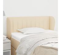 Ordellia Tête de lit crème avec oreilles, 83 x 23 x 78/88 cm, hauteur réglable, tissu résistant en 100 % polyester, rembourrage pour le confort, design élégant pour chambre à coucher