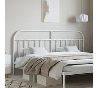 Ordellia Tête de lit de Remplacement métal Blanc 200 cm, Acier Enduit de Poudre, Support dosseret Stable, Fixation avec vis M6, pour Chambre Adulte, Lecture et décoration du lit