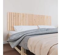 Ordellia Tête de lit murale 204 x 3 x 60 cm, pin massif non traité, design classique pour chambre à coucher, montage mural facile, dossier de lit robuste