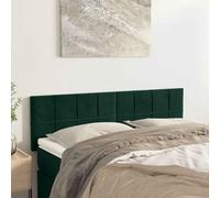 Ordellia Têtes de lit 2 pièces. Vert foncé 72 x 5 x 78/88 cm Velours, Hauteur réglable, Tissu d'ameublement doux, Pieds en bois robuste, Idéal pour le confort et le style de la chambre à coucher
