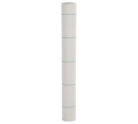 Ordellia Toile anti-mauvaises herbes blanche en polypropylène 1 x 50 m, 60 g/m², stabilisé aux UV, avec bandes vertes tous les 20 cm, pour jardin, plate-bande surélevée, terrasse, chemin et surfaces