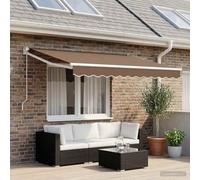 Ordellia Toile de Rechange pour Store auvent banne Taupe 2,5 x 2 m en Polyester, résistant aux UV et déperlant, pour pergola, terrasse, Balcon, Jardin, ombrage extérieur avec Lambrequin