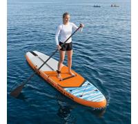 Ordellia Triton Planche de SUP gonflable avec siège 2 en 1 en PVC 305 x 76 x 15 cm Bleu, résistante à la perforation, avec pompe, pagaie, aileron, laisse et sac de transport pour lac, mer, rivière
