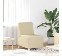 Ordellia Unité de Sofa modulable sans accoudoirs crème, Tissu Polyester, Mousse et Cadre en contreplaqué, Banquette 55 x 74 x 82 cm pour Salon, Chambre, Bureau, Repos et Couchage