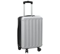 Ordellia Valise de voyage argentée en plastique ABS avec serrure 34 x 23 x 55,5 cm, rigide comme bagage à main et bagage à bord pour voyage, vacances, w nd, train, voiture et hôtel