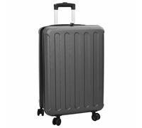 Ordellia Valise de voyage en plastique ABS gris foncé avec serrure, 43 x 27 x 66 cm, robuste pour vacances, avion, train, voiture, hôtel, w nd et voyage d'affaires