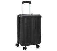 Ordellia Valise de voyage noire en plastique ABS avec serrure 43 x 27 x 66 cm, coque rigide, valise à roulettes, bagage à bord pour voyage, vacances, affaires et w nd