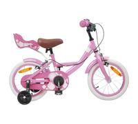 Ordellia Vélo pour Enfants 12 Pouces Rose Clair en Acier, Guidon et Selle réglables, vélo Enfants de 2 à 4 Ans, pour la Ville, Balade, Loisirs et déplacements, Robuste et fiable