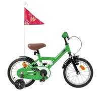 Ordellia Vélo pour Enfants 12 Pouces Vert Acier, Guidon et Selle Réglables pour Kids de 2 à 4 Ans, Conduite Facile, Cadre Robuste, Frein Classique, Loisir, Balade