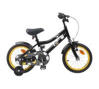 Ordellia Vélo pour Enfants 14 Pouces Noir avec Guidon Réglable, Selle Ajustable, Frein Classique, idéal pour la Balade, la Randonnee et Le Loisir, Cadre en Acier Durable