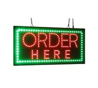 Order Here Sign, TOPKING Signage, LED Neon Open, Store, Window, Shop, Business, Display, Grand Opening Gift