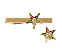 Order of The Eastern Star Pince à cravate maçonnique, Métal, Non connu