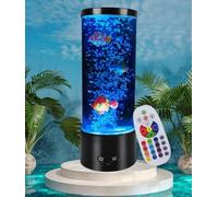 ORDERSOON Lampe en forme de poisson à bulles avec lumière d'ambiance sensorielle à changement de couleur, décoration d'intérieur fascinante pour chambre/bureau, cadeau unique pour adultes/adolescents