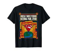 Ordesa Drapeau Espagne Monte Perdido Pyrénées Montagnes Vintage T-Shirt