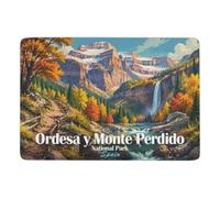 Ordesa y Monte Perdido National Park Tapis à Poils Courts 150 x 100 cm | Tapis de salon à poils courts avec entretien facile à la main; améliore l'adhérence sur les sols secs adaptés; pour salon