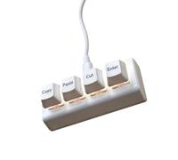ordinarYone 4 petits clavier filaire USB Cut Copy Select pour une entrée de commande rapide pour les postes de travail et les jeux