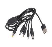 ordinarYone Câble de charge USB 5 V vers 5,5 x 2,1 mm, 4,0 x 1,7 mm, 2,0 x 0,6 mm, 2,5 x 0,7 mm, 3,5 x 1,35 mm, pour brosse à dents électrique et lampe de bureau