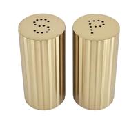 ordinarYone Lot de 2 flacons distributeurs d'assaisonnement en acier inoxydable avec motif rayé pour un contrôle précis des saveurs dans la cuisine et l'extérieur