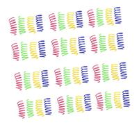 ordinarYone Lot de 48 jouets à mâcher colorés pour chats - Jauges interactives - Jouet à ressort pour mordre les jeux et l'exercice sans bruit
