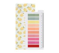 Ordinate Lot de 200 bandes adhésives, transparentes, notes adhésives, onglets d'index, marqueurs adhésifs pastel, fournitures stationnaires, accessoires pour livres (B - 200 fleurs de limonade)
