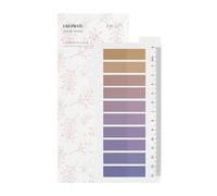 Ordinate Lot de 200 notes autocollantes transparentes pour marquage, bandes adhésives, marqueurs de page, notes autocollantes, esthétiques, Full Color of Gradient (D-200 pièces Champagne prune)