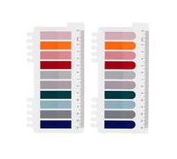 Ordinate Lot de 400 notes autocollantes avec règle pour marque-pages, étude, bureau, planificateur scolaire (F-400 pièces automne Twilight Collection-2)