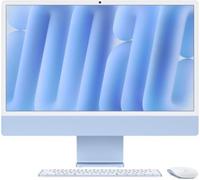 Ordinateur Apple IMAC 24" Ecran Retina 4,5K Puce M4 CPU 8 / GPU 8 coeurs Mémoire RAM 16Go Stockage 256Go SSD Bleu
