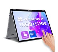 Ordinateur convertible CHUWI MiniBook X - Intel N150 jusqu'à 3,6 GHz Ordinateur 2 en 1 Windows 11 - LPDDR5 de 16 Go - SSD de 512 Go